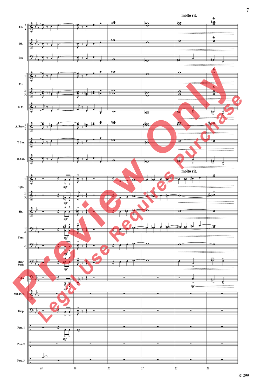 Through Darkened Sleepy Hollow Concert Band scores gallery preview page 7