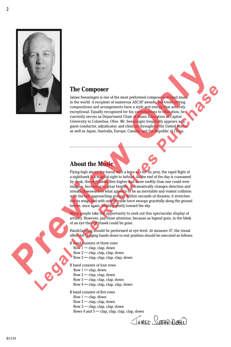 Legend of the Nighthawk Legend of the Nighthawk Concert Band scores gallery preview page 2