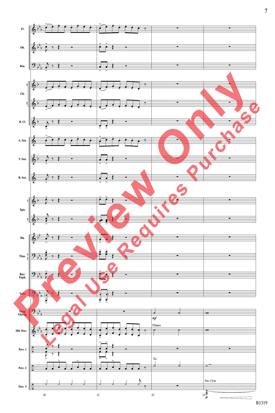 Legend of the Nighthawk Legend of the Nighthawk Concert Band scores gallery preview page 7