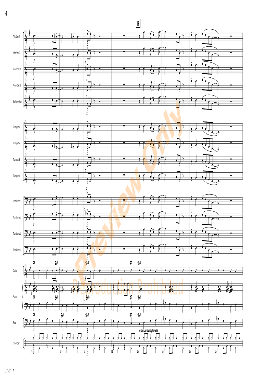 Two Bits Jazz Ensemble scores gallery preview page 4