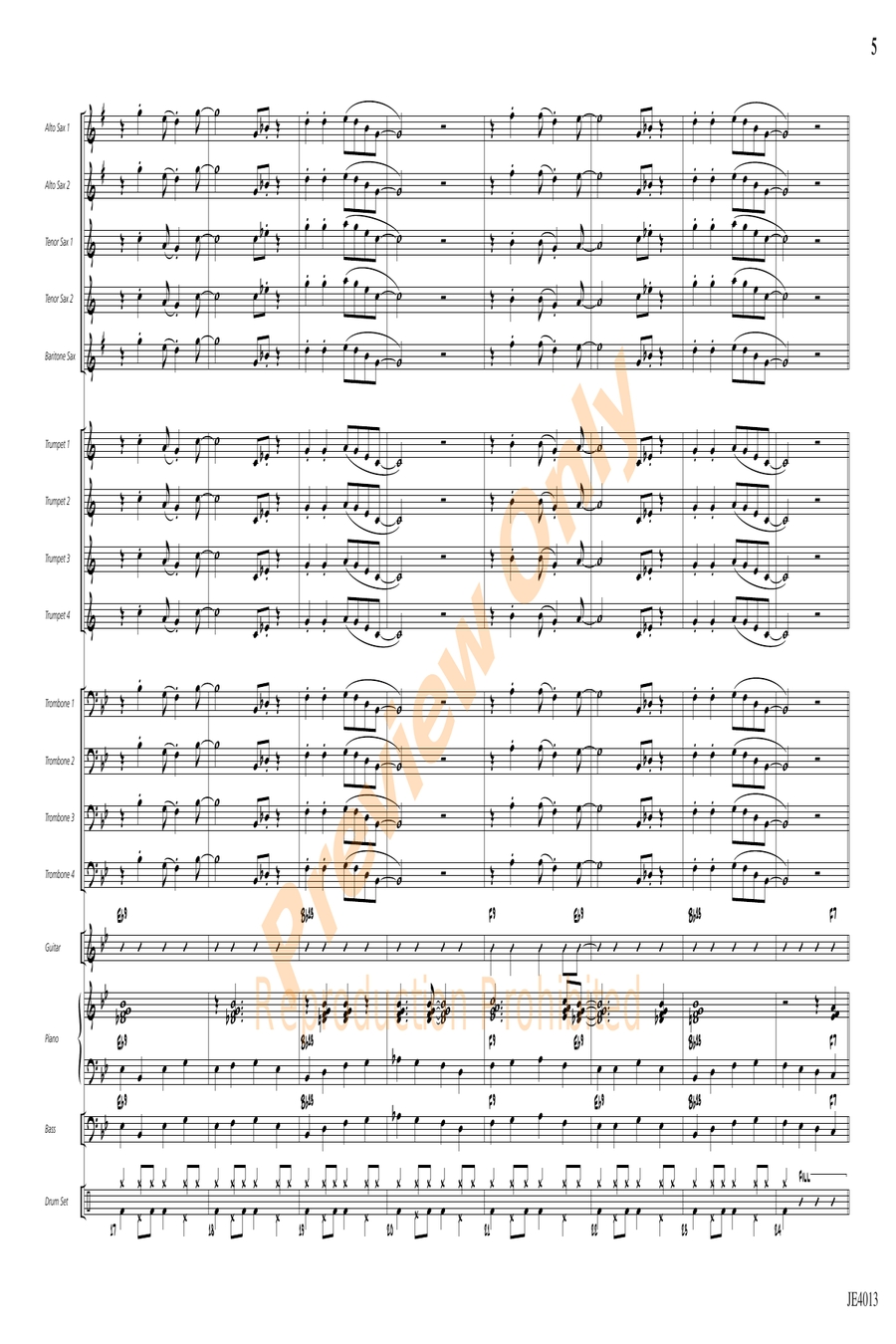 Two Bits Jazz Ensemble scores gallery preview page 5