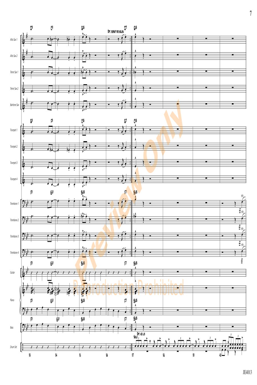 Two Bits Jazz Ensemble scores gallery preview page 7