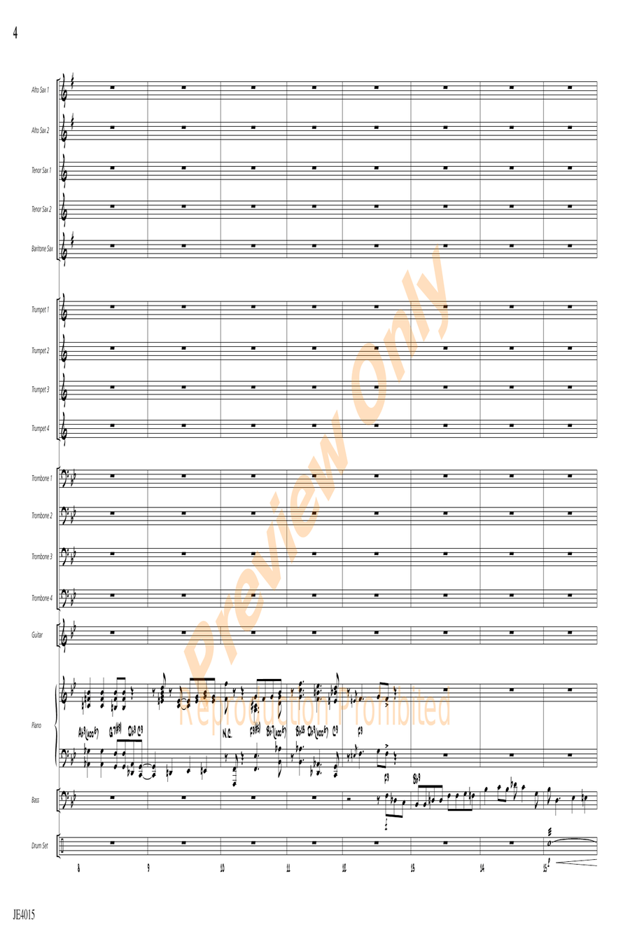 Outback Boogie by Les Taylor Jazz Ensemble - Sheet Music page 4