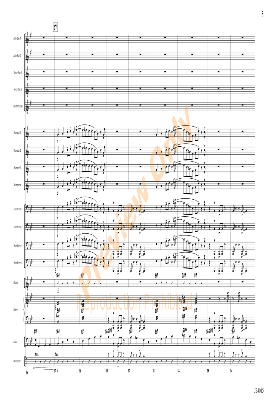 Outback Boogie by Les Taylor Jazz Ensemble - Sheet Music page 5