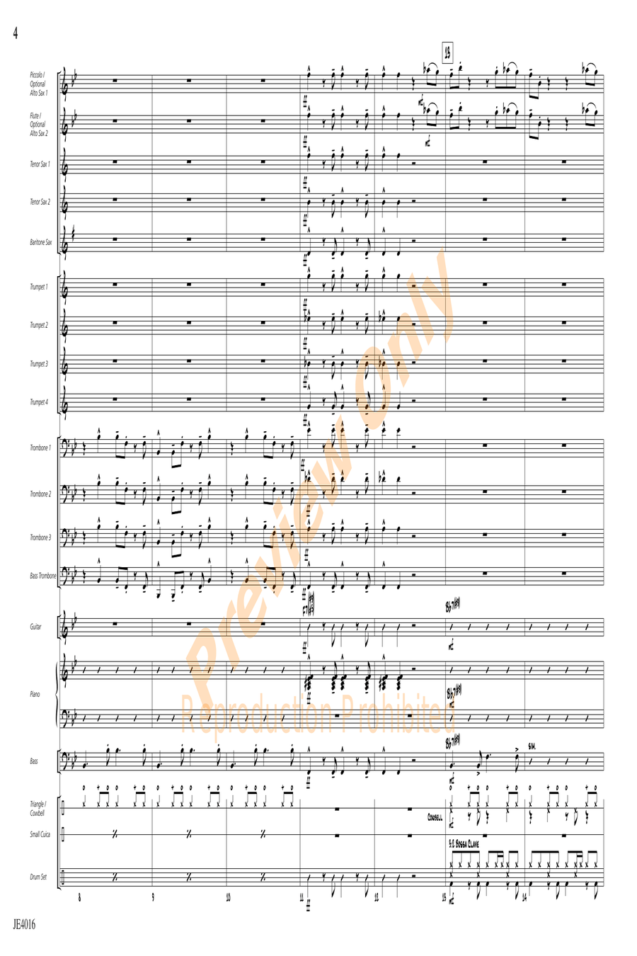 Digger's Bossa Nova Jazz Ensemble scores gallery preview page 4