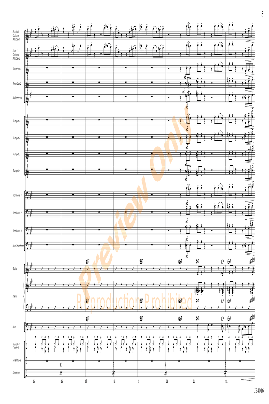 Digger's Bossa Nova Jazz Ensemble scores gallery preview page 5