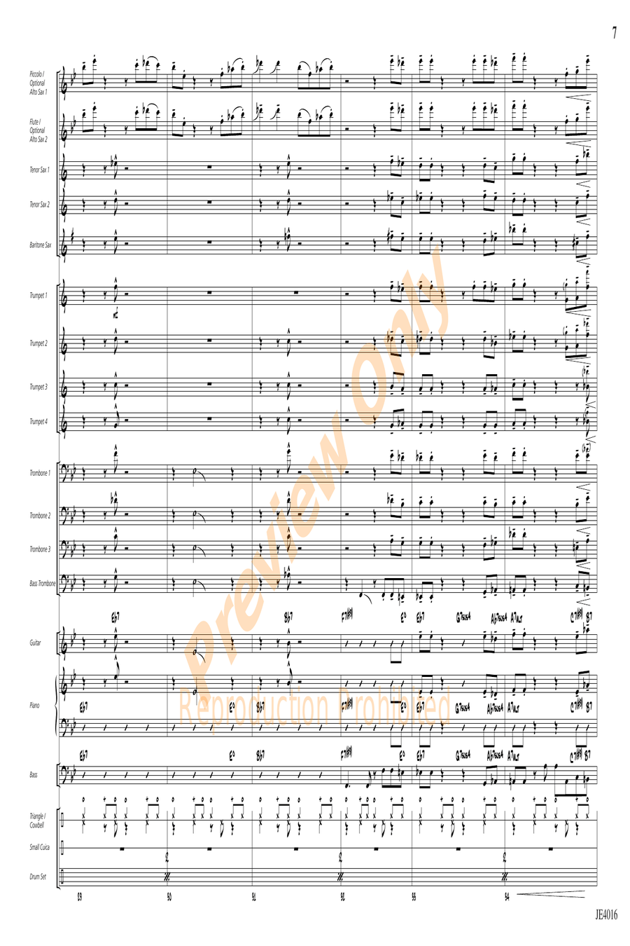 Digger's Bossa Nova Jazz Ensemble scores gallery preview page 7