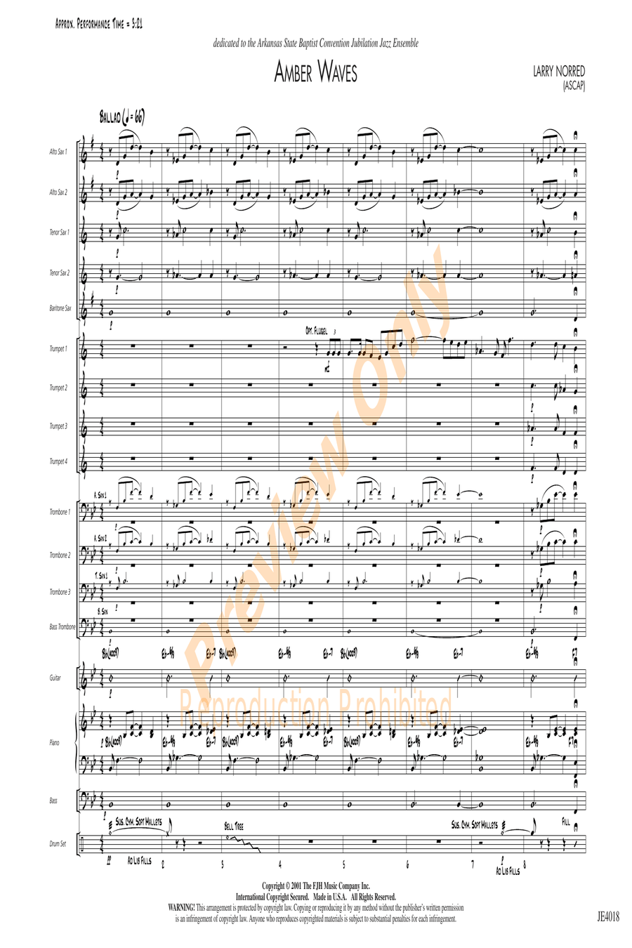 Amber Waves Amber Waves Jazz Ensemble scores gallery preview page 3