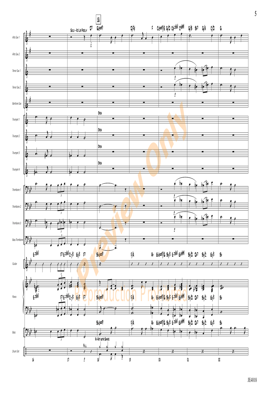 Amber Waves Amber Waves Jazz Ensemble scores gallery preview page 5