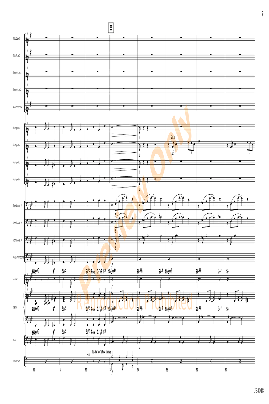Amber Waves Amber Waves Jazz Ensemble scores gallery preview page 7
