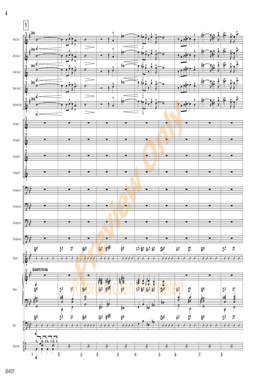 Central Shuffle Central Shuffle Jazz Ensemble scores gallery preview page 4