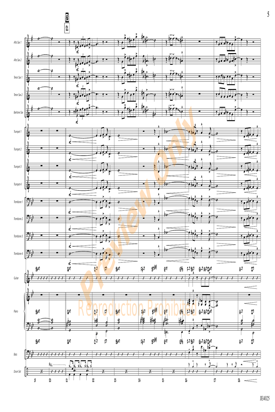 Central Shuffle Central Shuffle Jazz Ensemble scores gallery preview page 5