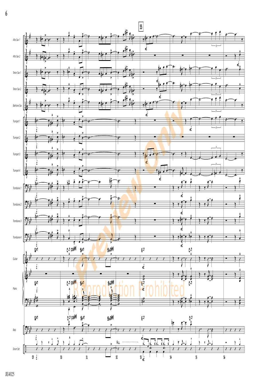 Central Shuffle Central Shuffle Jazz Ensemble scores gallery preview page 6