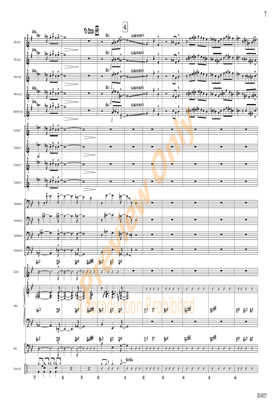 Central Shuffle Central Shuffle Jazz Ensemble scores gallery preview page 7
