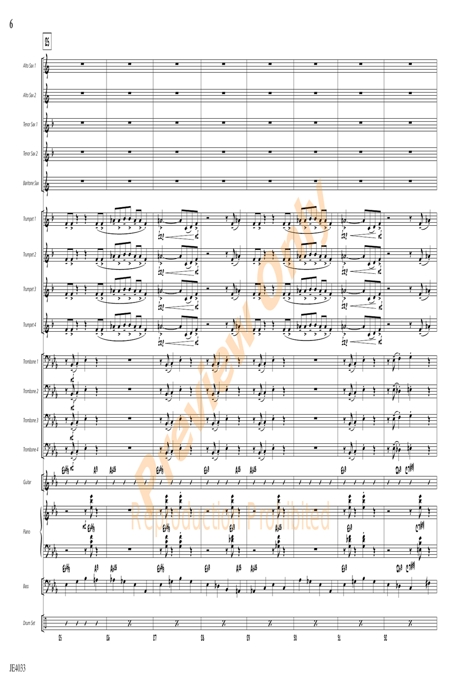 Blues for Cat Blues for Cat Jazz Ensemble scores gallery preview page 6