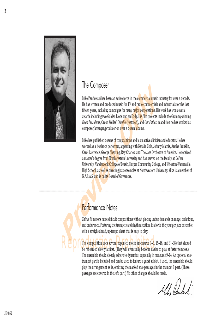 This Is It! This Is It! Jazz Ensemble scores gallery preview page 2