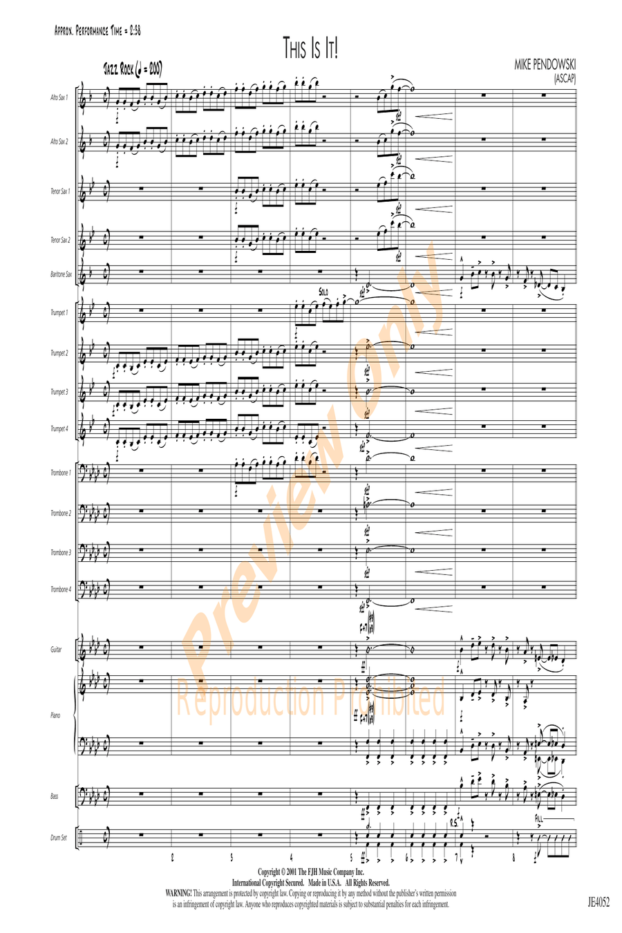 This Is It! This Is It! Jazz Ensemble scores gallery preview page 3