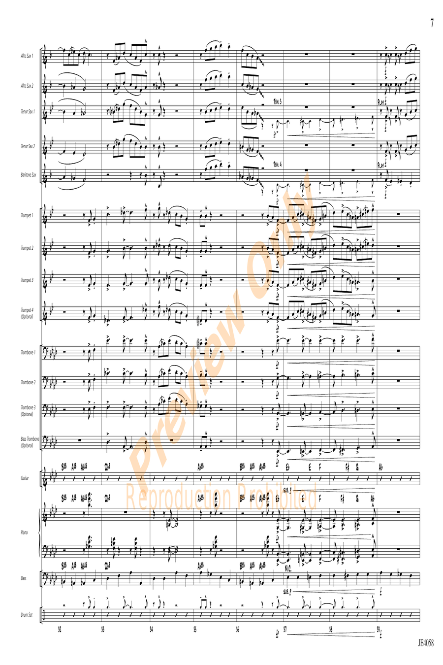 I've Got the Pearl on a String Jazz Ensemble scores gallery preview page 7