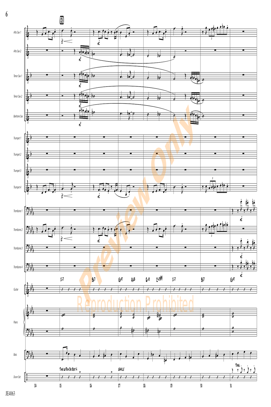 What a Diff'rence a Day Made Jazz Ensemble scores gallery preview page 6