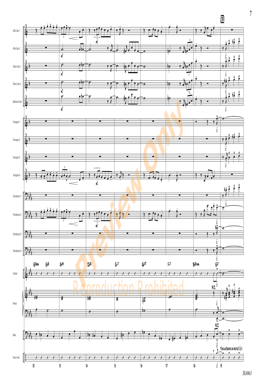 What a Diff'rence a Day Made Jazz Ensemble scores gallery preview page 7