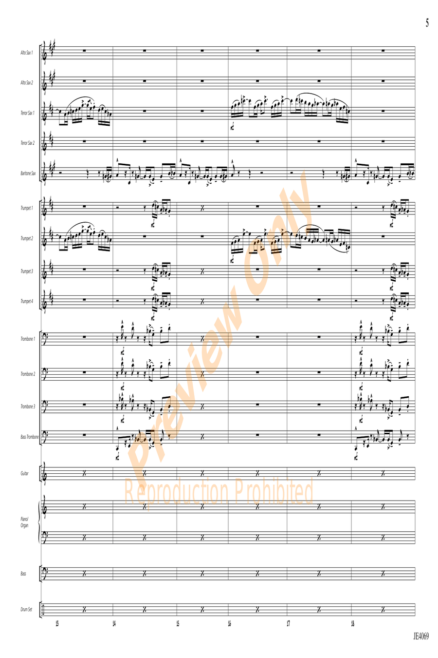 Calling Dr. Chops Calling Dr. Chops Jazz Ensemble scores gallery preview page 5