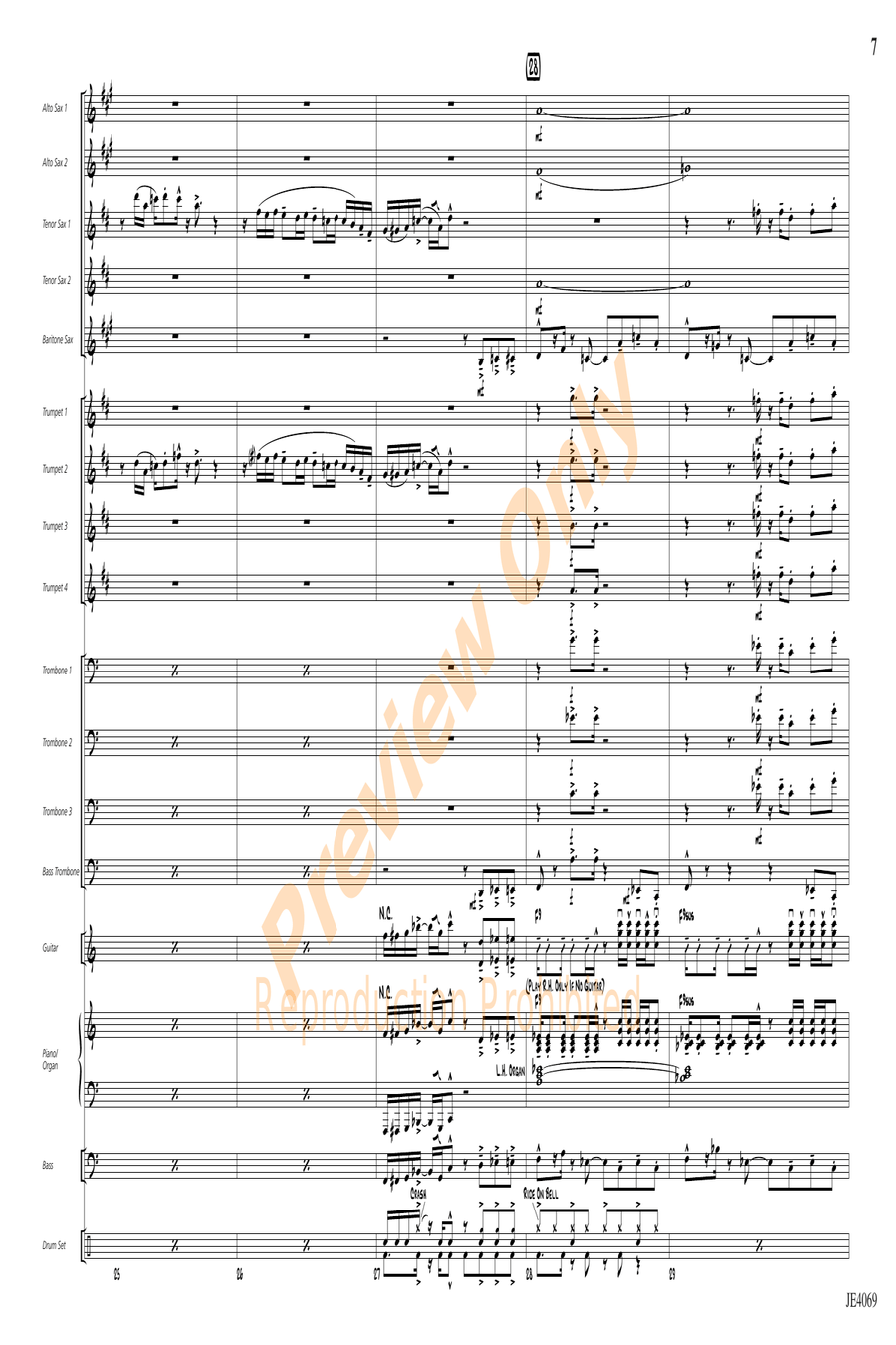 Calling Dr. Chops Calling Dr. Chops Jazz Ensemble scores gallery preview page 7