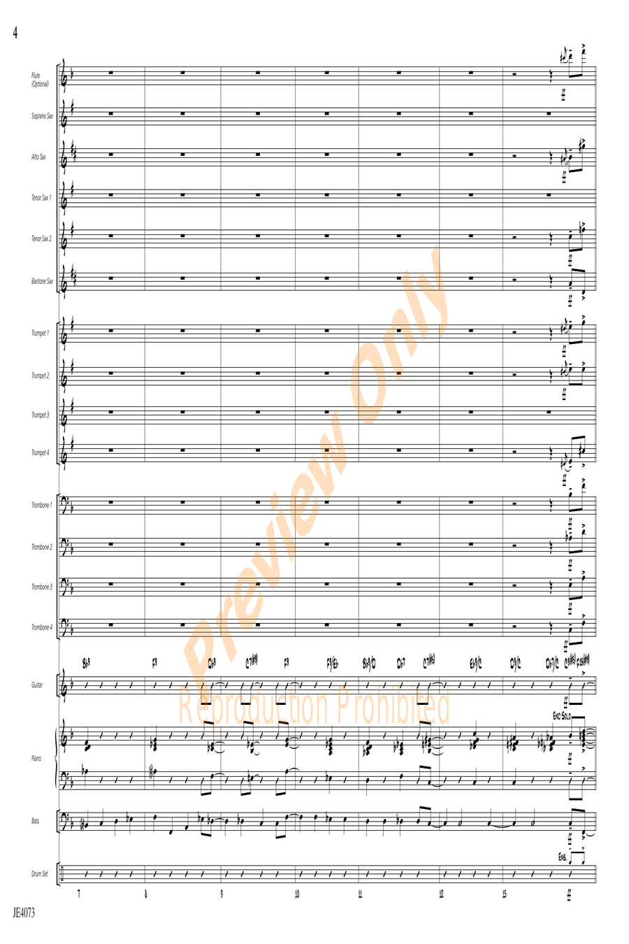 Blues for Mr. K Blues for Mr. K Jazz Ensemble scores gallery preview page 4
