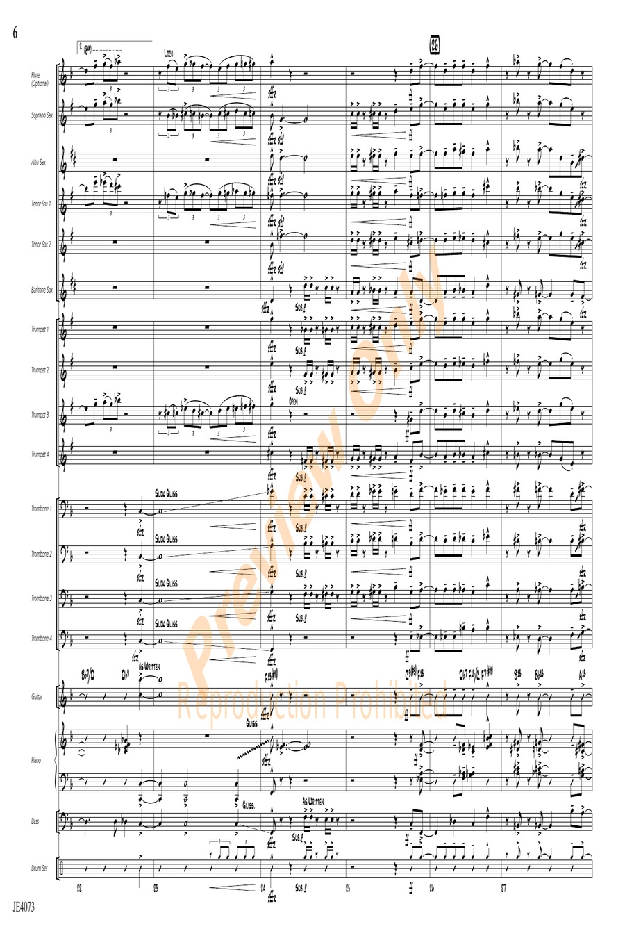 Blues for Mr. K Blues for Mr. K Jazz Ensemble scores gallery preview page 6