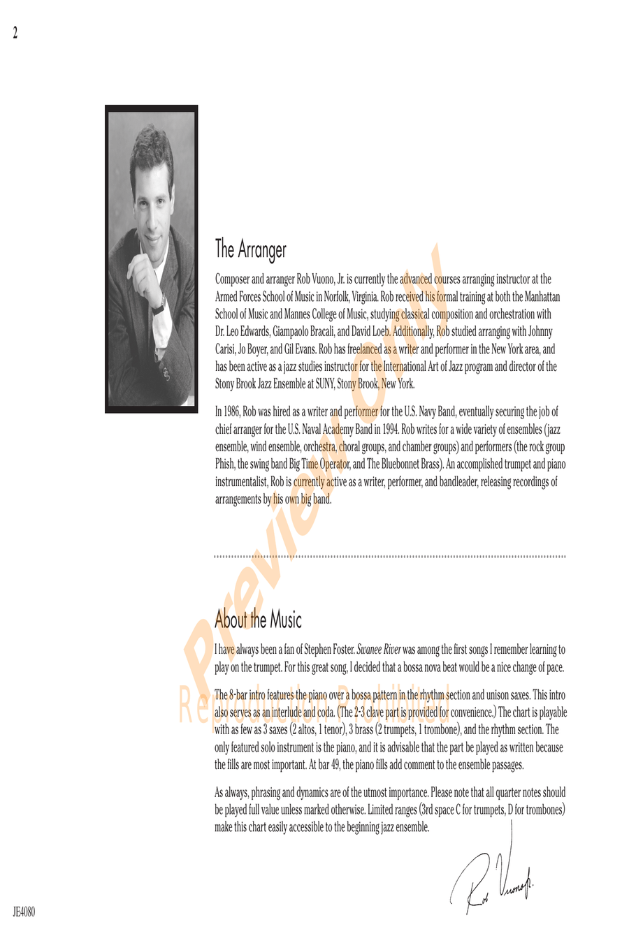 Swanee River Swanee River Jazz Ensemble scores gallery preview page 2
