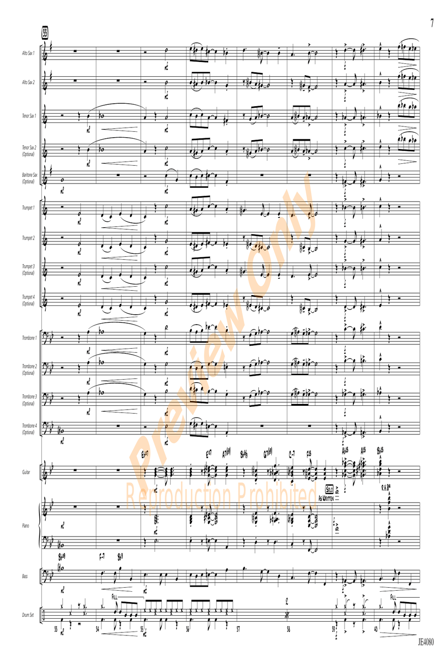 Swanee River Swanee River Jazz Ensemble scores gallery preview page 7