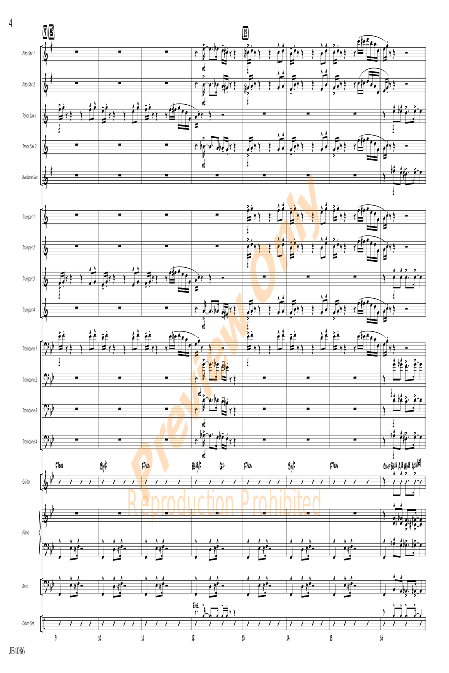 Perdido Perdido Jazz Ensemble scores gallery preview page 4