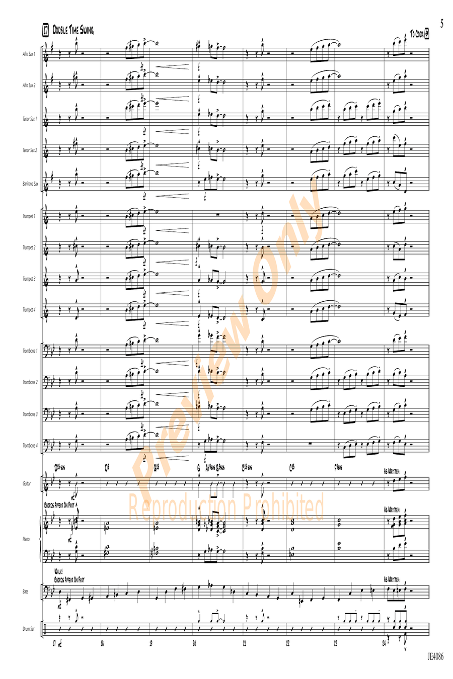 Perdido Perdido Jazz Ensemble scores gallery preview page 5