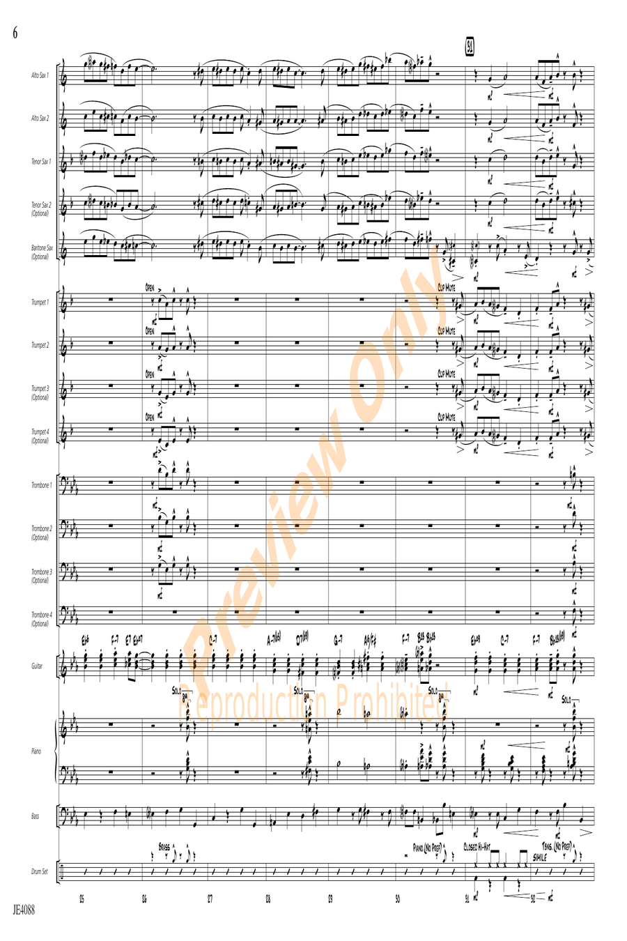 Walkin' with Jackie Walkin' with Jackie Jazz Ensemble scores gallery preview page 6