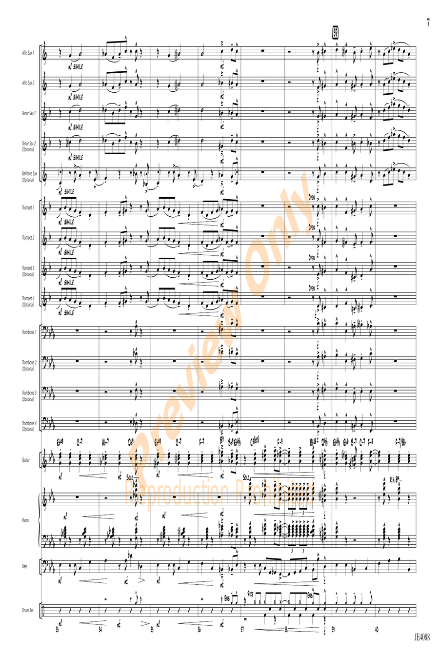 Walkin' with Jackie Walkin' with Jackie Jazz Ensemble scores gallery preview page 7
