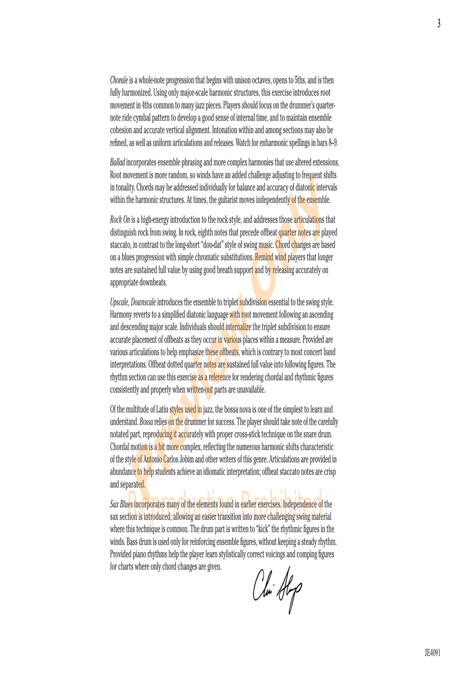 Warm-ups for Beginning Jazz Ensemble Concert Band scores gallery preview page 4