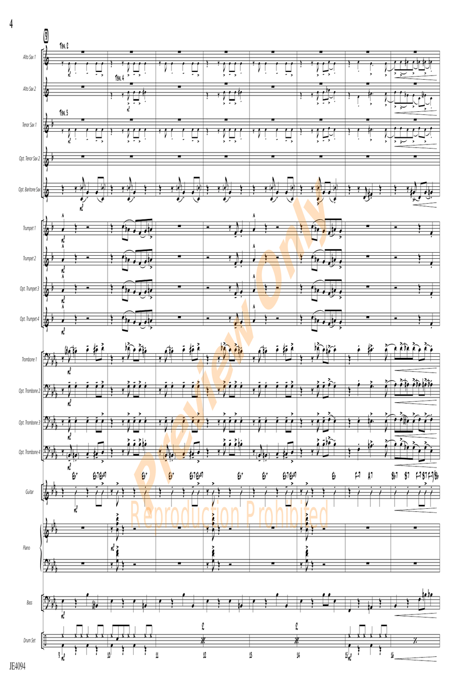 Riddle in Swing Riddle in Swing Jazz Ensemble scores gallery preview page 4