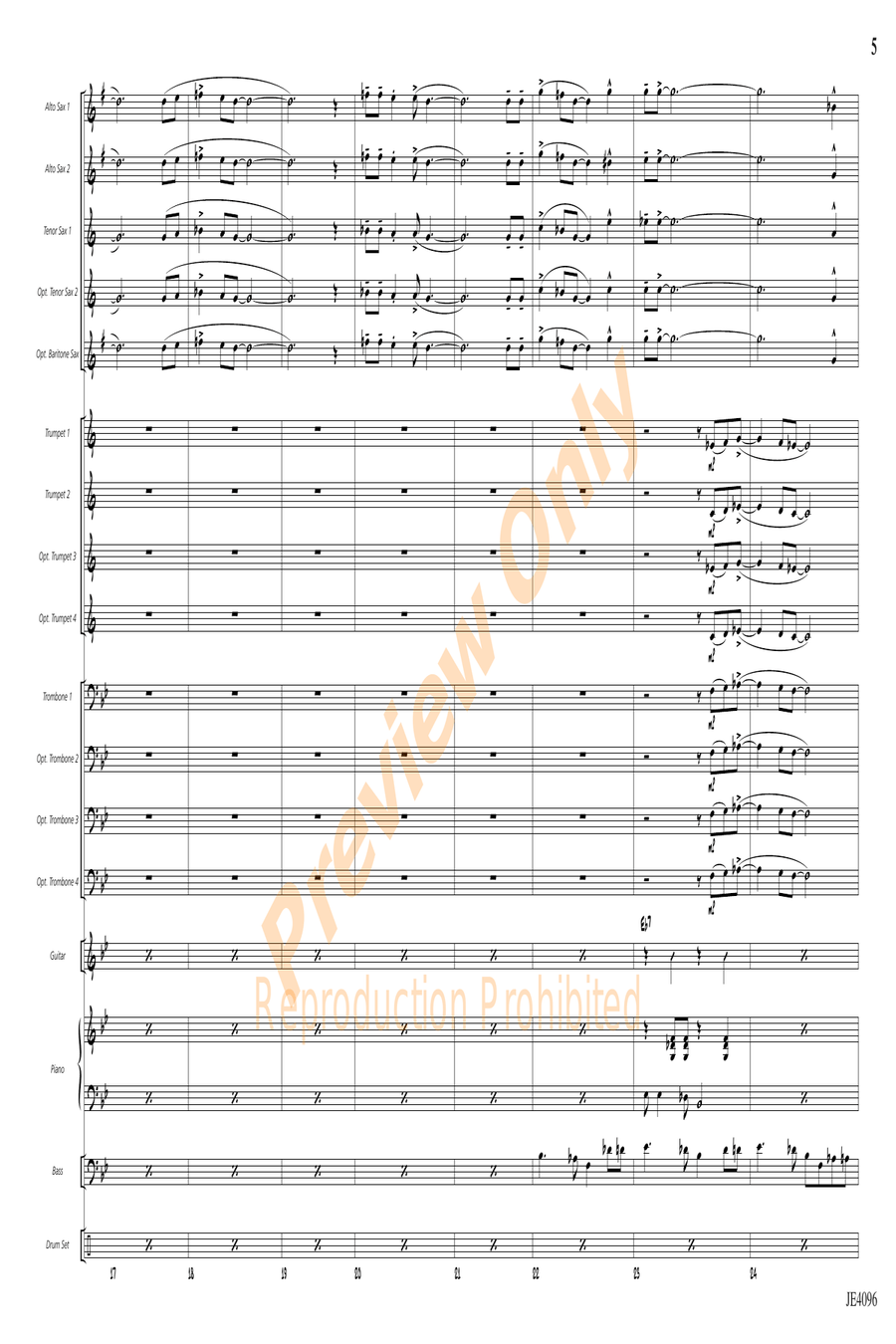 Wooly Bully Jazz Ensemble scores gallery preview page 5