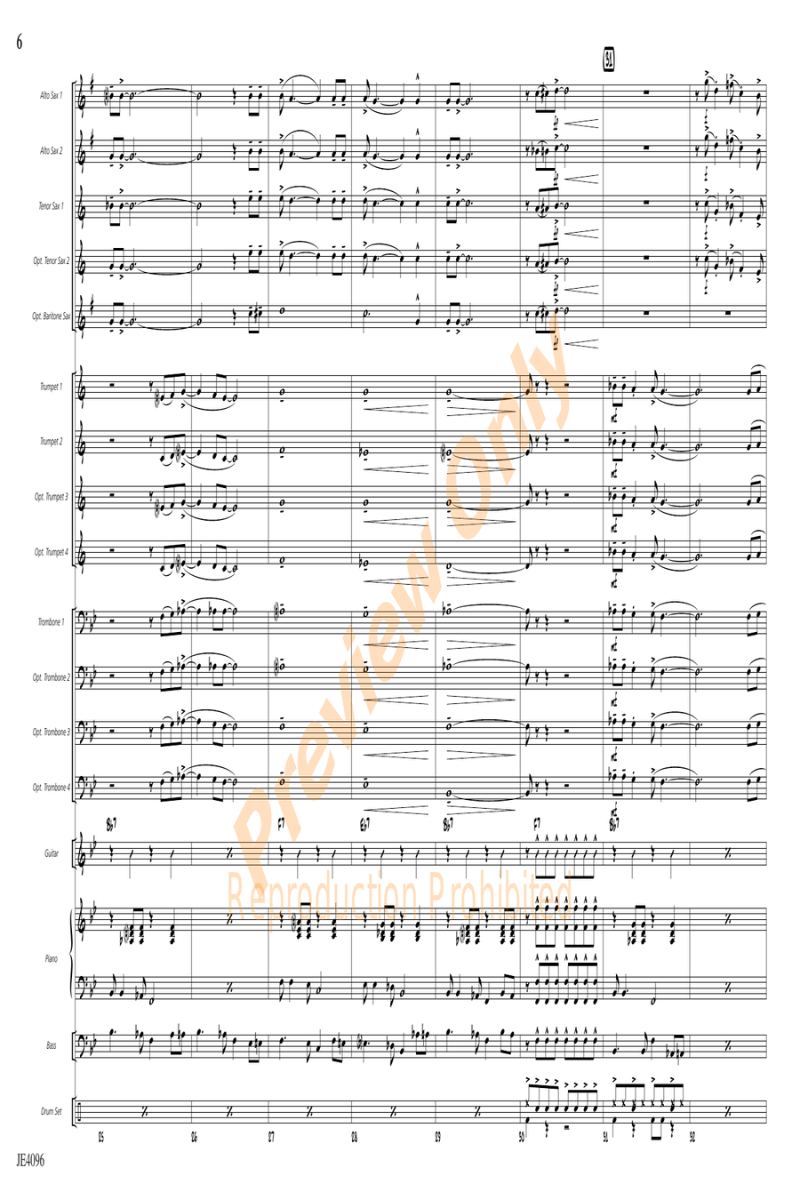 Wooly Bully Jazz Ensemble scores gallery preview page 6