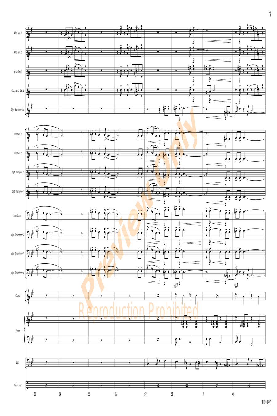 Wooly Bully Jazz Ensemble scores gallery preview page 7