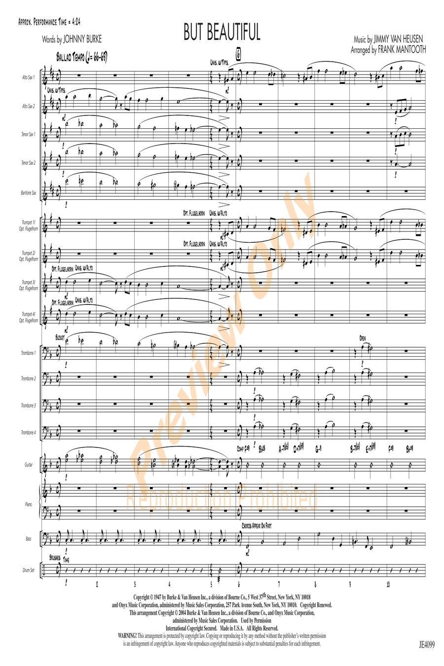 But Beautiful Jazz Ensemble scores gallery preview page 4