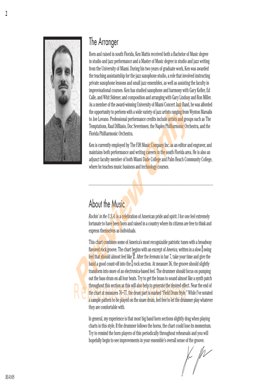 Rockin' in the U.S.A. Rockin' in the U.S.A. Jazz Ensemble scores gallery preview page 2