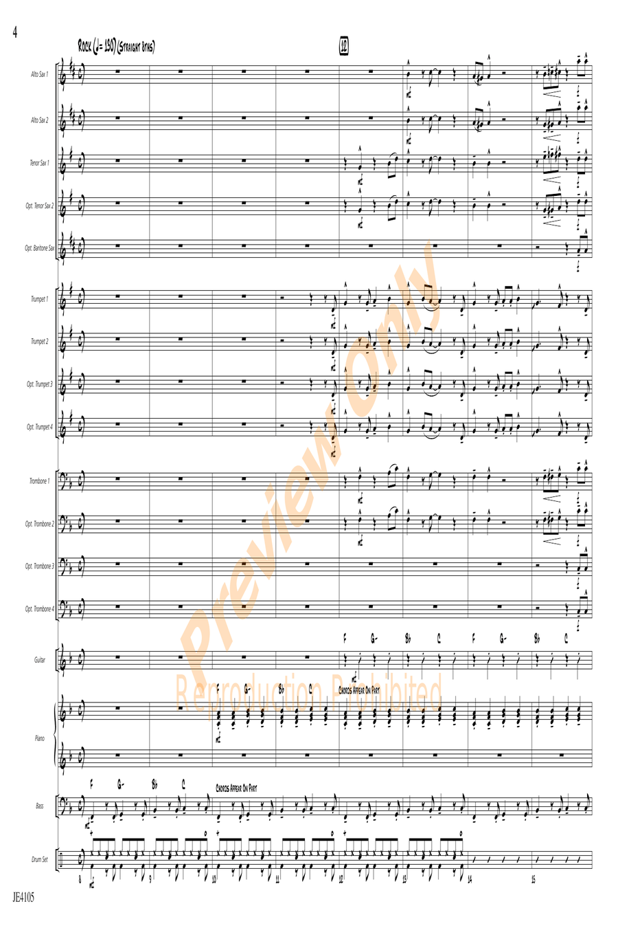 Rockin' in the U.S.A. Rockin' in the U.S.A. Jazz Ensemble scores gallery preview page 4