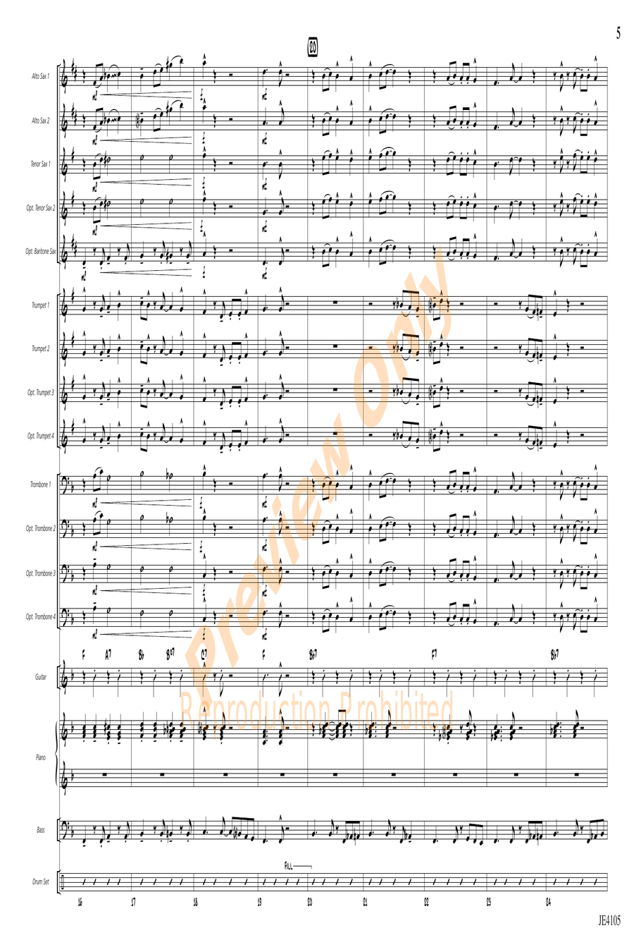 Rockin' in the U.S.A. Rockin' in the U.S.A. Jazz Ensemble scores gallery preview page 5