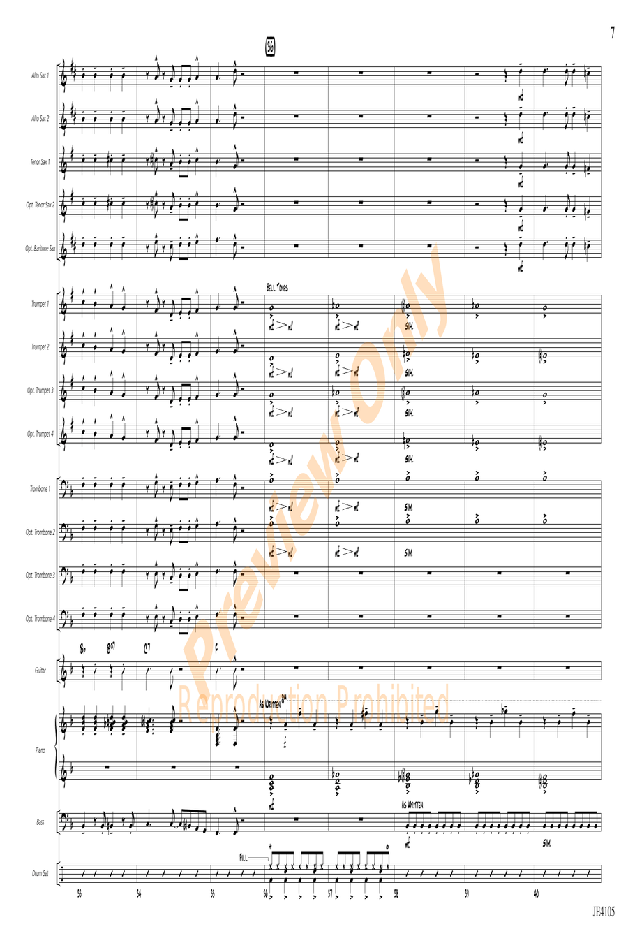 Rockin' in the U.S.A. Rockin' in the U.S.A. Jazz Ensemble scores gallery preview page 7