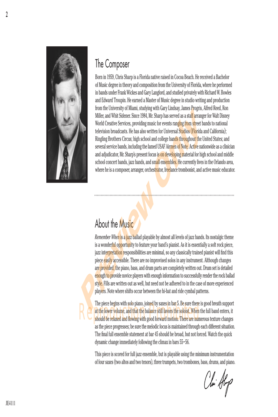 Remember When Remember When Jazz Ensemble scores gallery preview page 2