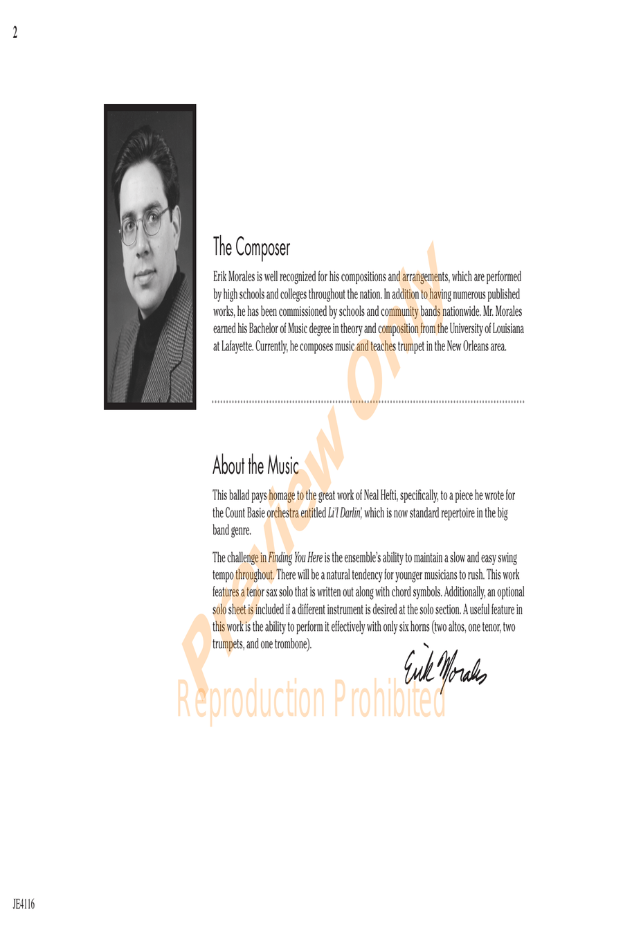 Finding You Here Finding You Here Jazz Ensemble scores gallery preview page 2