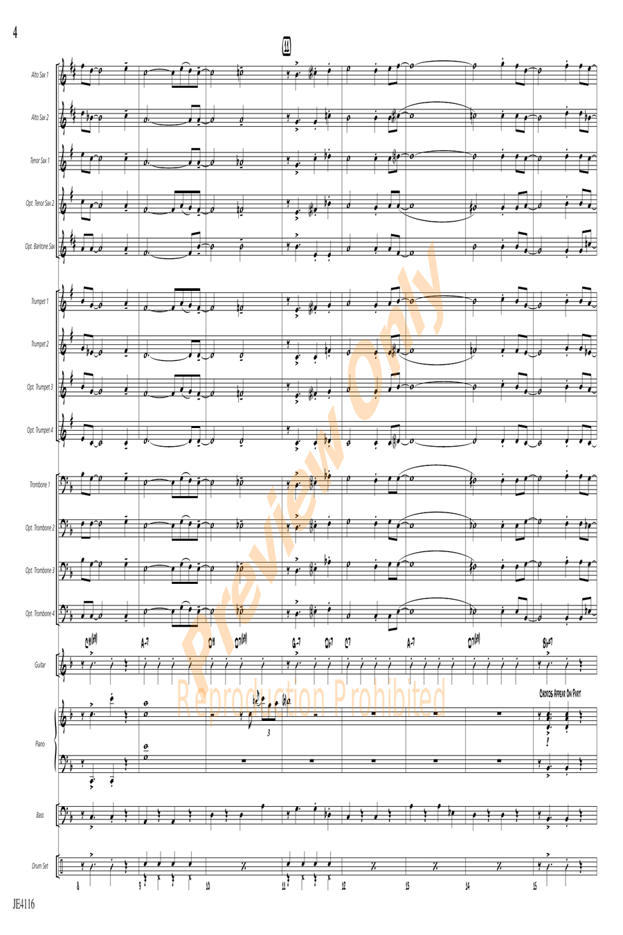 Finding You Here Finding You Here Jazz Ensemble scores gallery preview page 4