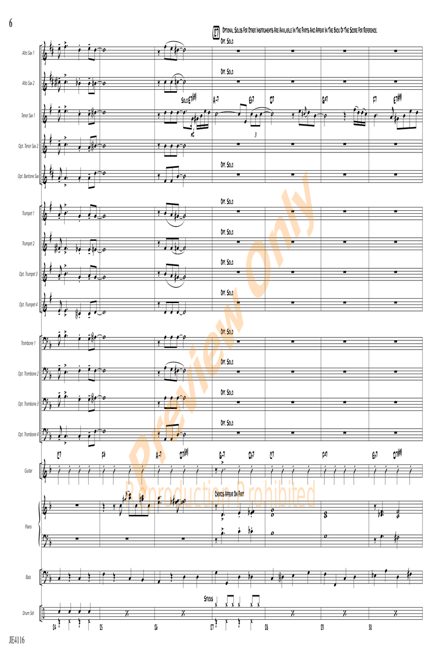 Finding You Here Finding You Here Jazz Ensemble scores gallery preview page 6