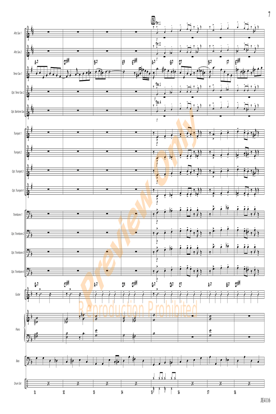 Finding You Here Finding You Here Jazz Ensemble scores gallery preview page 7