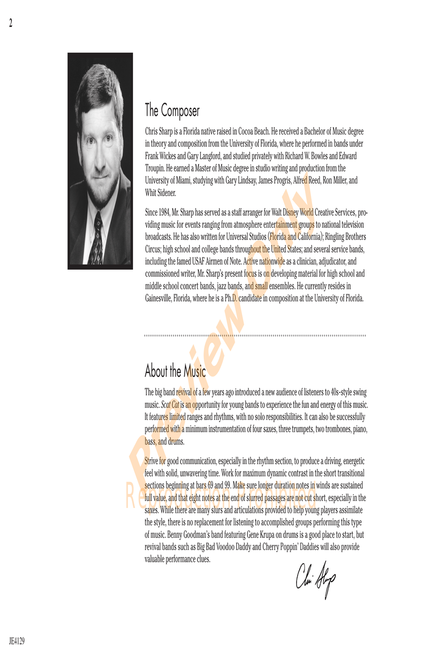 Scat Cat Scat Cat Jazz Ensemble scores gallery preview page 2